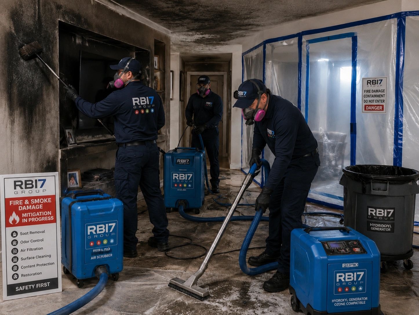 Fire and smoke cleanup process